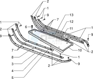 PX 125 E drawing Footboard