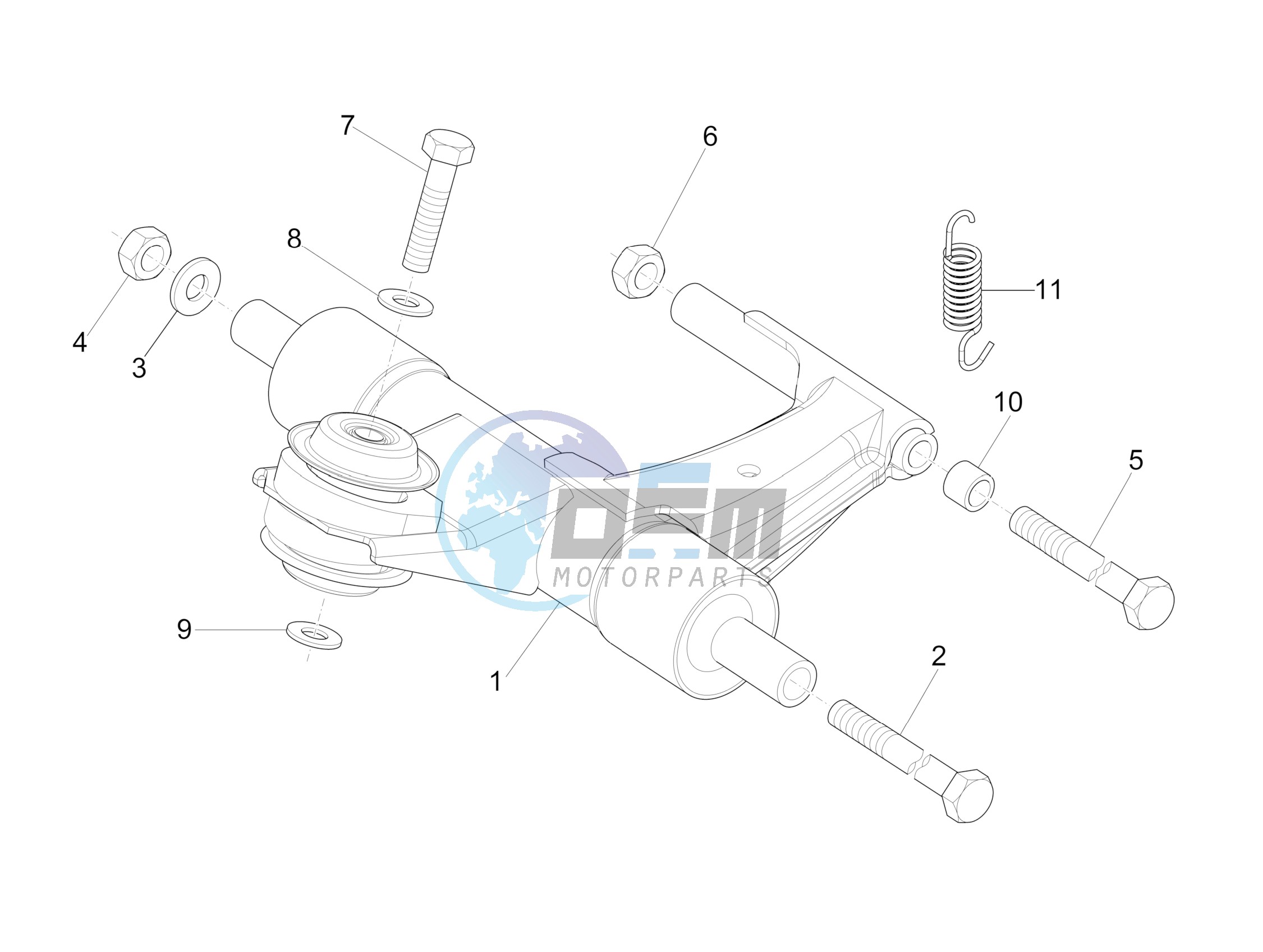 Swinging arm