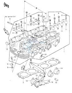 KZ 650 E [LTD] (E1) [LTD] drawing CYLINDER HEAD