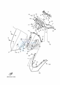 YP125RA XMAX 125 ABS (B9Y4) drawing LEG SHIELD