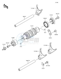 Z650 ER650HJF XX (EU ME A(FRICA) drawing Gear Change Drum/Shift Fork(s)