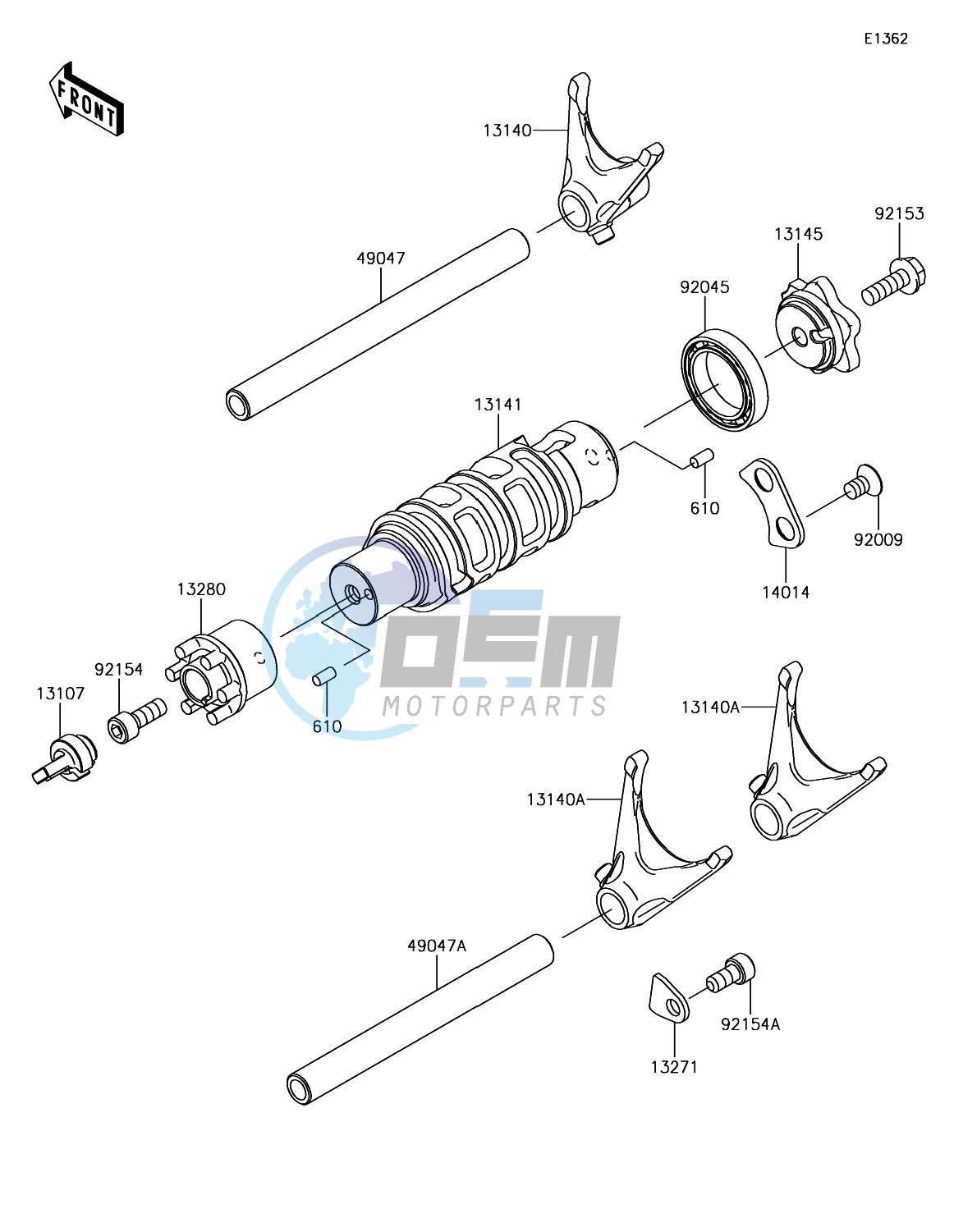 Gear Change Drum/Shift Fork(s)