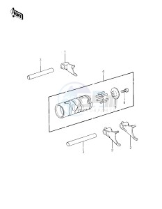 KX 80 C [KX80] (C1) [KX80] drawing GEAR CHANGE DRUM & FORKS -- 81 KX80-C1- -