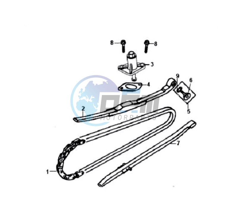 CHAIN / CHAIN TENSIONER / CHAIN GUIDE