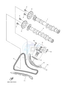 MTM850 MTM-850 XSR900 ABARTH (B90N) drawing CAMSHAFT & CHAIN