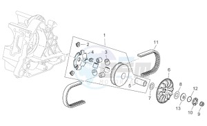 Atlantic 125-200-250 drawing Variator assembly