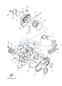 XP500 TMAX T-MAX 530 (2PWL) drawing CRANKCASE COVER 2