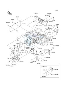 KAF 400 A [MULE 610 4X4] (A6F-AF) AAF drawing FRAME FITTINGS-- REAR- -