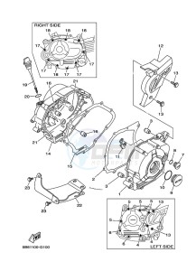 TT-R110E (B51K) drawing CRANKCASE COVER 1