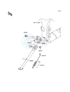 NINJA_ZX-10R_ABS ZX1000KEF FR XX (EU ME A(FRICA) drawing Stand(s)