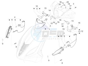 FLY 150 (NAFTA) drawing Front headlamps - Turn signal lamps