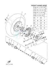 YFM550FWAD YFM5FGPHB GRIZZLY 550 EPS HUNTER (1HS7) drawing REAR WHEEL 2