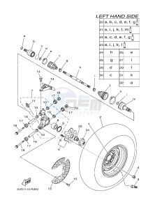 YFM700FWAD GRIZZLY EPS CAMO (2UDA) drawing REAR WHEEL