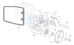 Scarabeo 100 4T e2 drawing Valve control