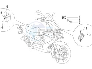 Runner 50 SP drawing Remote control switches - Battery - Horn