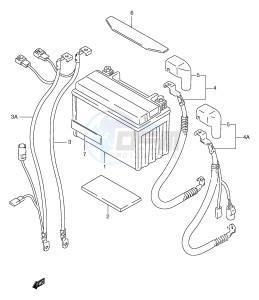 GSF1200 (E2) Bandit drawing BATTERY