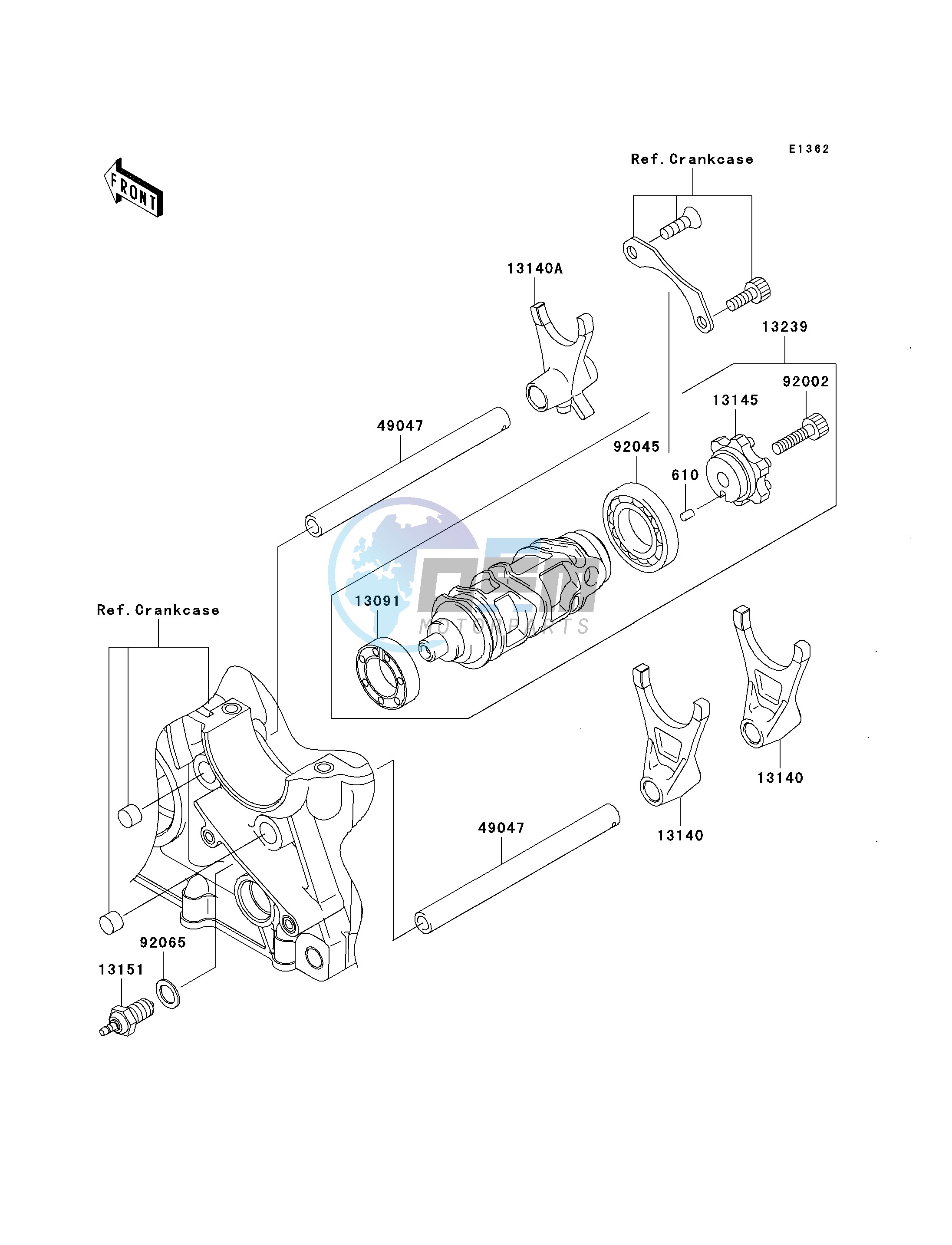 GEAR CHANGE DRUM_SHIFT FORK-- S- -