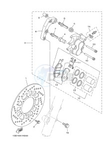 XTZ125E (1SB1) drawing FRONT BRAKE CALIPER