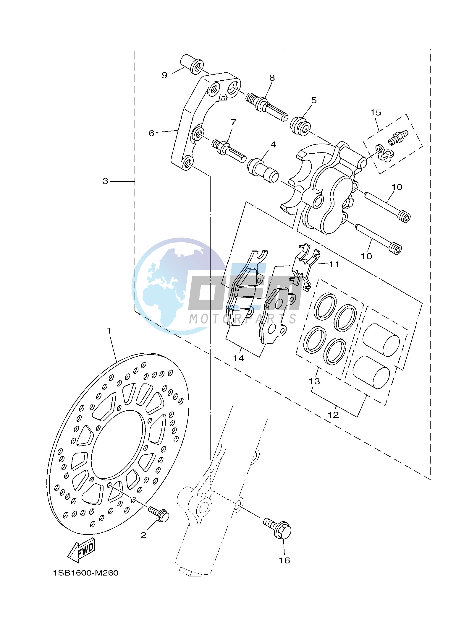 FRONT BRAKE CALIPER