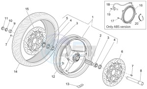 Breva V IE 1100 drawing Front wheel