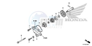 CBR125RTF CBR125RT UK - (E) drawing WATER PUMP