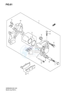 GSR600 (E2) drawing REAR CALIPER (GSR600K6 UK6 K7 UK7 K8 UK8 K9 UK9 L0 UL0)