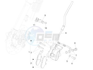 Sprint 50 4T 4V (NAFTA) drawing Brakes pipes - Calipers