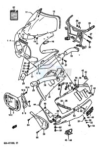 GSX-R1100 (K-L) drawing COWLING (MODEL K 9SR)