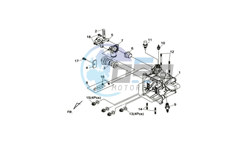 CYLINDER MET PISTON / TOP GASKET / LOWER GASKET