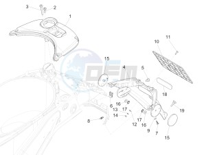 SPRINT 50 4T 2V 25 KMH NOABS E2 25 kmh (EMEA) drawing Rear cover - Splash guard