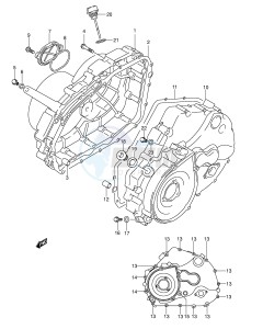 LT-F400 (E24) drawing CRANKCASE COVER