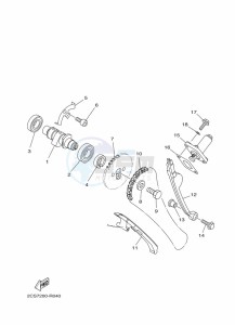 YB125 (2CSB) drawing CAMSHAFT & CHAIN