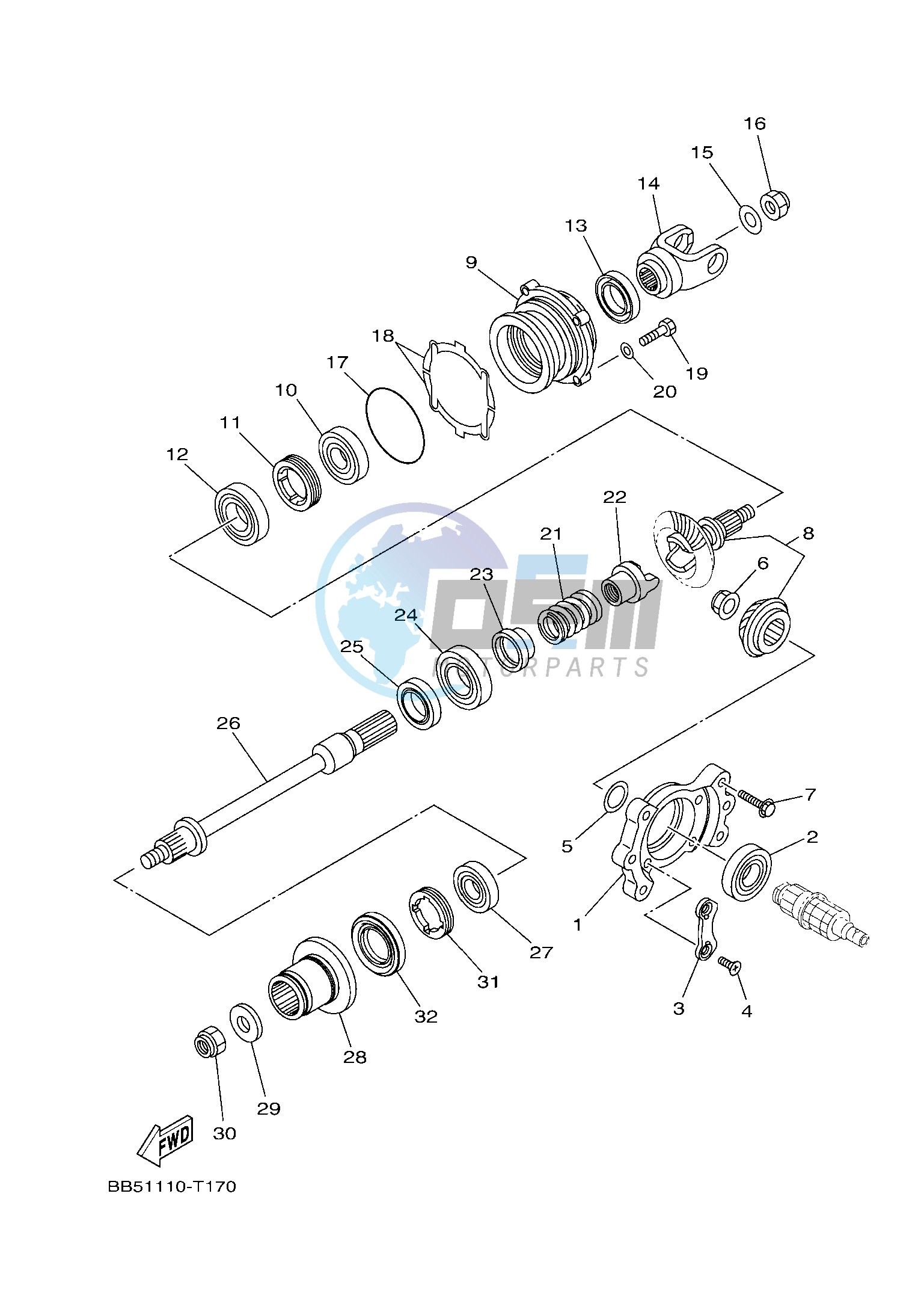 MIDDLE DRIVE GEAR