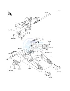 ZX636 C [NINJA ZX-6R] (C6F) D6F drawing SWINGARM