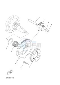 MT125A MT-125 ABS MT-125 ABS (BR35 BR35 BR35 BR35) drawing STARTER CLUTCH