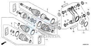 TRX500FA7G TRX500 Europe Direct - (ED) drawing REAR KNUCKLE/ REAR DRIVE SHAFT