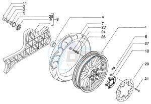 Beverly 200 drawing Rear Wheel