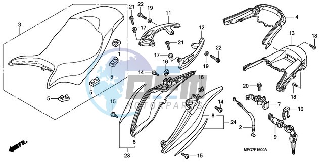 SEAT/REAR COWL