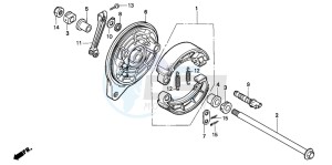 VT600C drawing REAR BRAKE PANEL