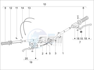 Liberty 150 4t 2v ie e3 (Vietnam) drawing Handlebars - Master cilinder