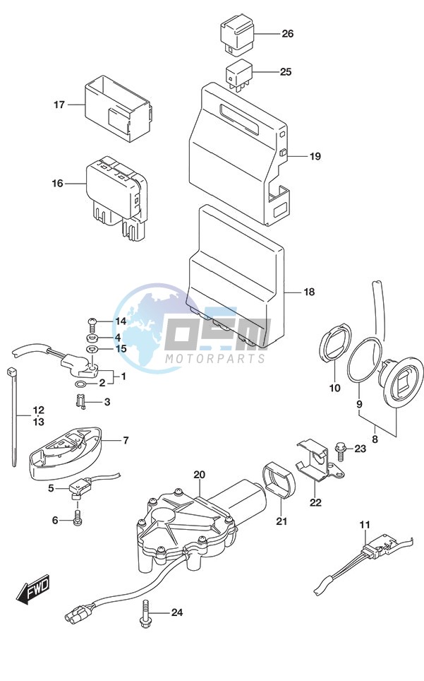 PTT Switch/Engine Control Unit (Model: TG/ZG)