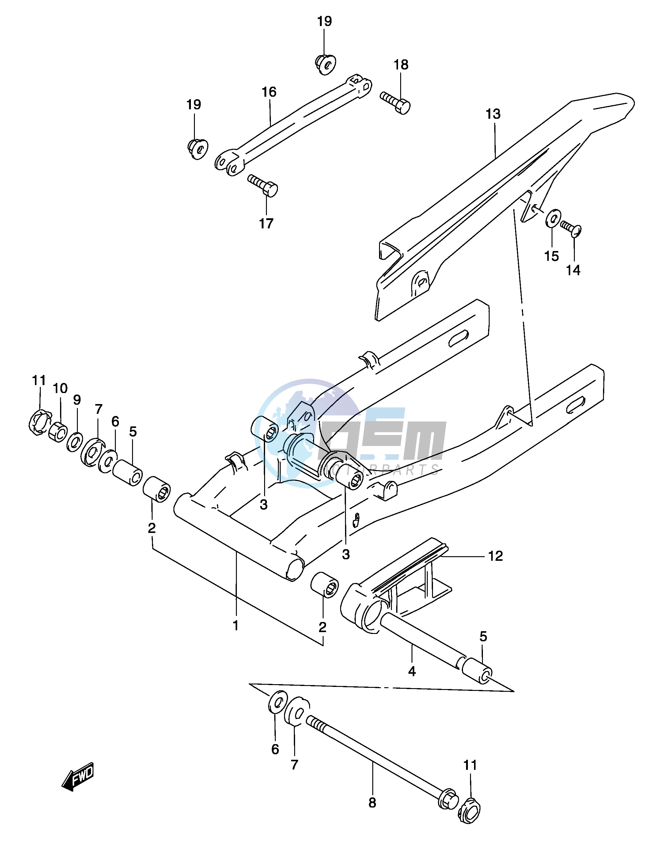 REAR SWINGING ARM (MODEL K3)