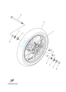 MT07A MT-07 ABS 700 (1XBM) drawing FRONT WHEEL