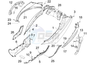 MP3 300 ie lt Touring drawing Side cover - Spoiler