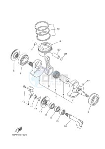 YFZ450R YFZ450RSF YFZ450R SPECIAL EDITION (1TDJ) drawing CRANKSHAFT & PISTON