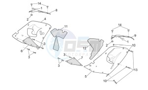 RSV 2 1000 drawing Central body - Upper fairings