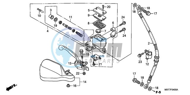 FR. BRAKE MASTER CYLINDER (XL1000V)