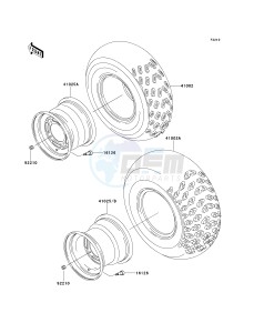 KLF 300 B [BAYOU 300] (B10-B14) [BAYOU 300] drawing WHEELS_TIRES