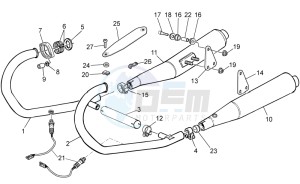 V7 II Special ABS 750 USA-CND drawing Exhaust unit