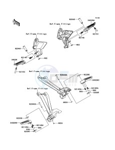 Z1000 ABS ZR1000EDFA FR XX (EU ME A(FRICA) drawing Footrests